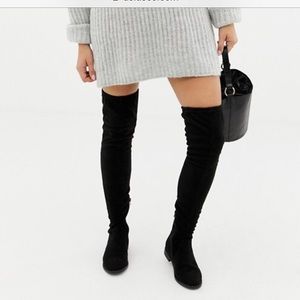 ASOS thigh high suede boots